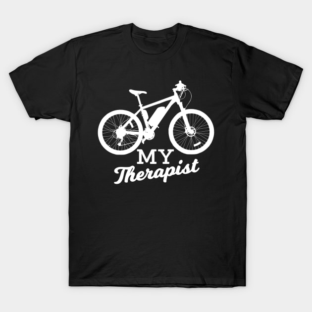 My Therapist - Bicycle T-Shirt by MaikaeferDesign